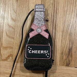 LC Lauren Conrad Sparkling Black and Pink Crossbody Bag